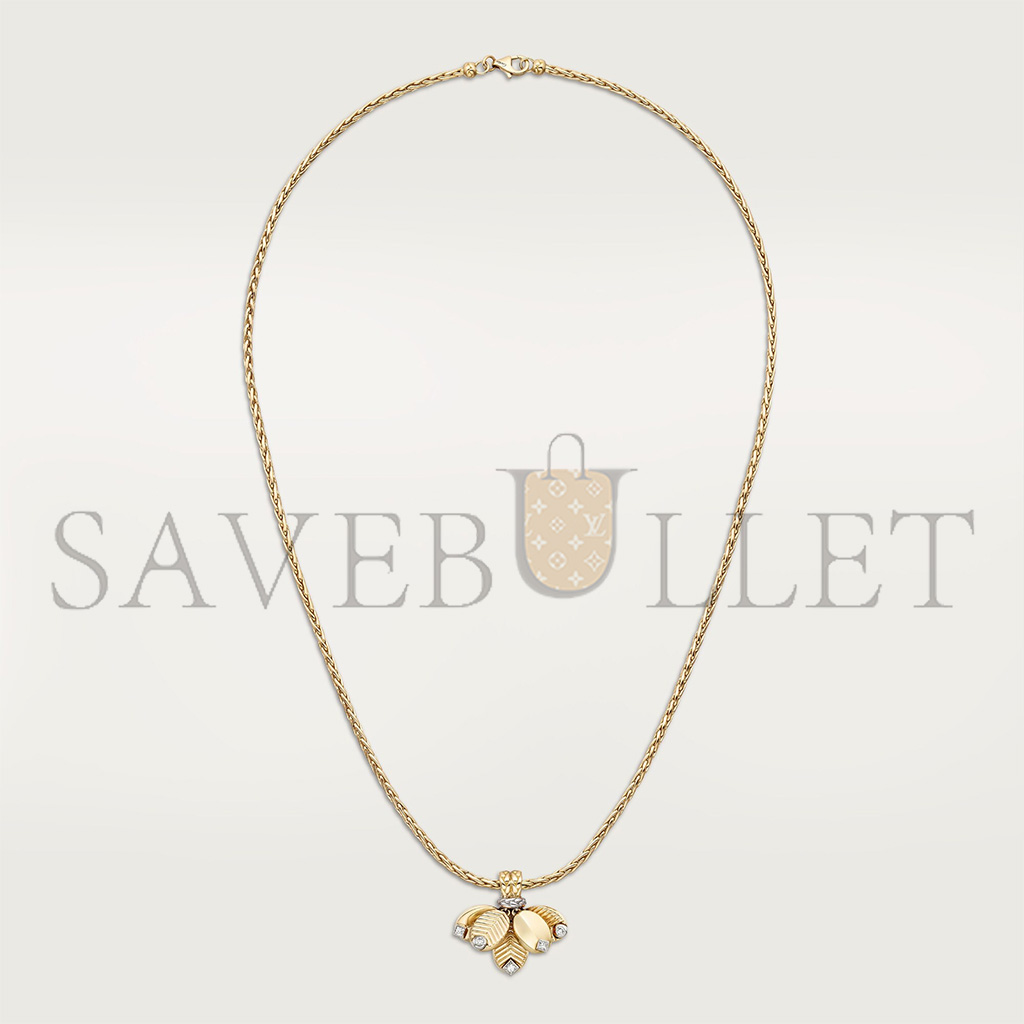 Ca*t*er grain yellow gold de cafÉ necklace b7224964